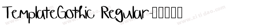 TemplateGothic Regular字体转换
